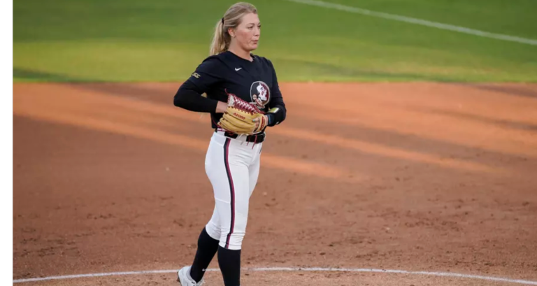 Danielle Watson in 2022 pitching for Florida State. Photo - Seminoles.com